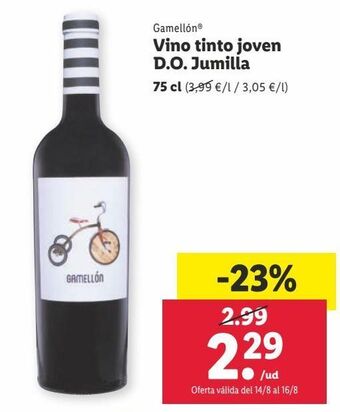 Lidl Vino tinto oferta