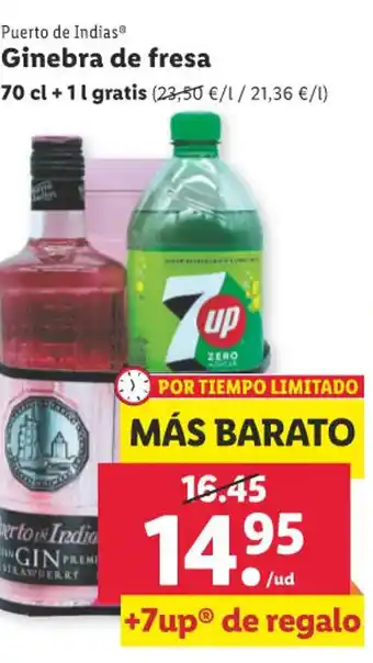 Lidl Puerto de Indias Ginebra de fresa oferta