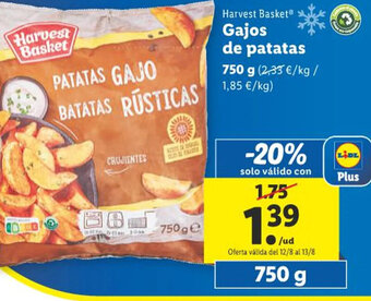 Lidl Harvest Basket Gajos de patatas 750 g oferta