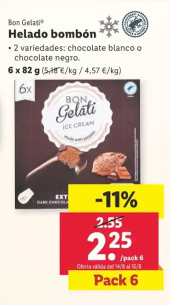 Lidl Bon Gelati Helado bombón oferta