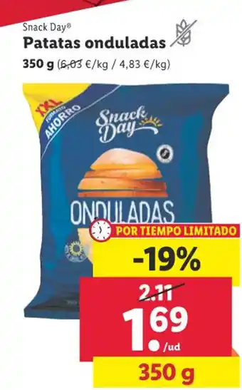 Lidl Snack Day® Patatas onduladas 350 g oferta