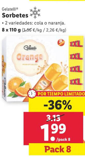 Lidl Gelatelli Sorbetes oferta