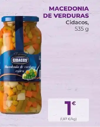SPAR MACEDONIA DE VERDURAS Cidacos, 535 g oferta
