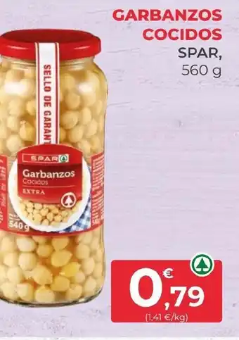 SPAR GARBANZOS COCIDOS SPAR, 560 g oferta