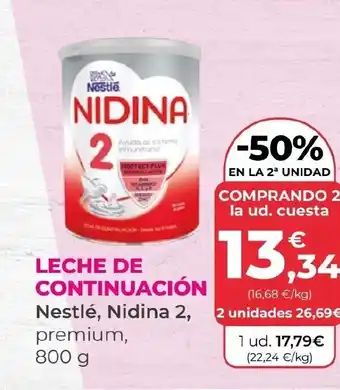 SPAR LECHE DE CONTINUACIÓN Nestlé, Nidina 2, premium oferta