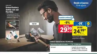 Lidl PARKSIDE Esmeriladora doble con eje flexible oferta