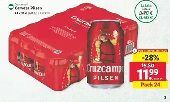 Lidl CruzcampoⓇ Cerveza Pilsen oferta