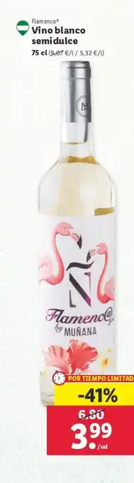 Lidl Flamenco Vino blanco semidulce 75 cl oferta