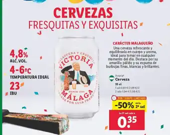 Lidl Victoria Cerveza 33 cl oferta