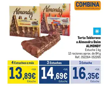 Makro Tarta Toblerone o Almendra Daim ALMONDY Estuche 1 kg oferta