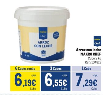 Makro Arroz con leche MAKRO CHEF oferta