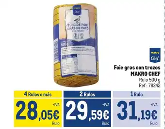 Makro Foie gras con trozos MAKRO CHEF oferta
