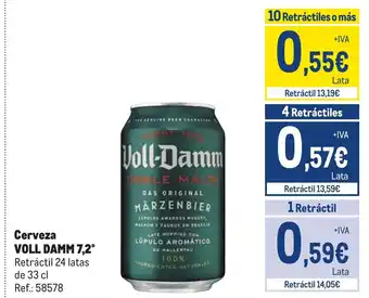 Makro VOLL DAMM 7,2° oferta