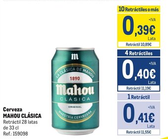 Makro Cerveza MAHOU CLÁSICA oferta