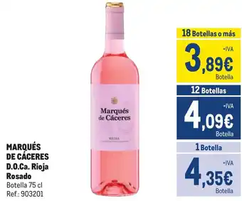 Makro MARQUÉS DE CÁCERES D.O.Ca. Rioja Rosado oferta