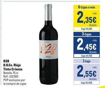 Makro 828 D.O.Ca. Rioja Tinto Crianza oferta