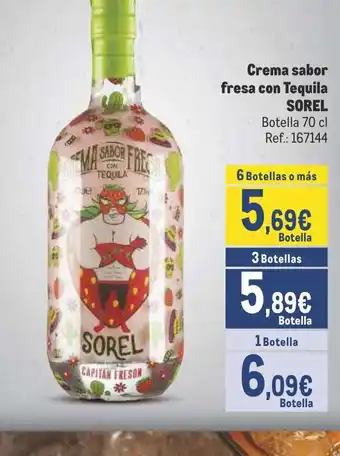 Makro Crema sabor fresa con Tequila oferta