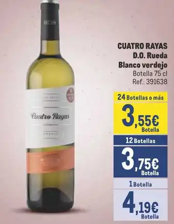 Makro CUATRO RAYAS D.O. Rueda Blanco verdejo oferta
