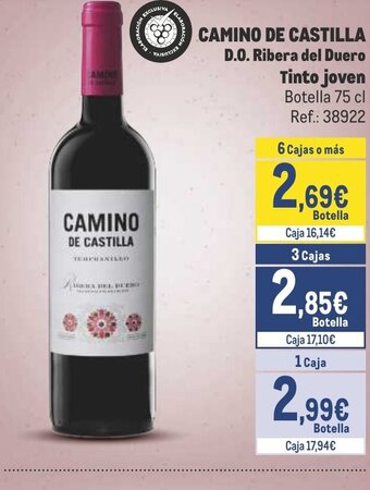 Makro CAMINO DE CASTILLA D.O.Ribera del Duero oferta