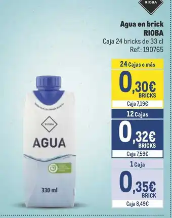 Makro Agua en brick RIOBA oferta