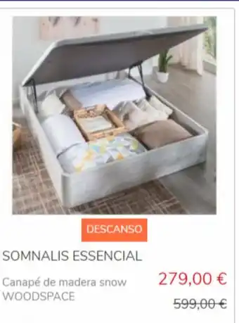 Conforama SOMNALIS ESSENCIAL Canapé de madera snow oferta