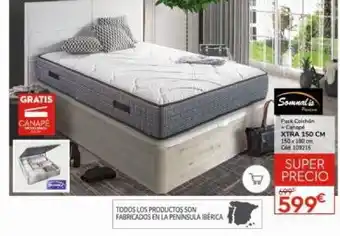 Conforama Pack Colchón + Canape XTRA 150 CM oferta