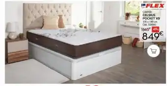 Conforama Colchón CELSIUS POCKET X9 135 x 190 cm Cod: 104041 1665 49% oferta