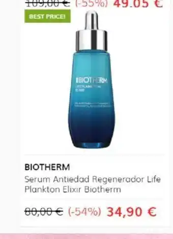 Primor BIOTHERM Serum Antiedad Regenerador Life Plankton Elixir Biotherm oferta