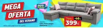 Mega oferta del verano oferta válida del 7 al 31 de agosto envío 2-8 días 20408a sofá chaise longue esperanza 275 cm. 7