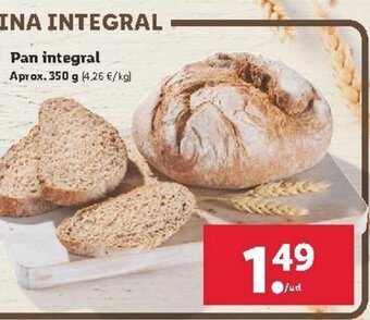 Lidl Pan integral 350g oferta