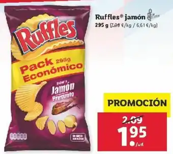 Lidl Ruffles jamón 295g oferta