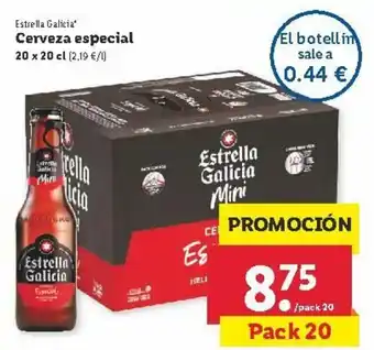 Lidl Estrella Galicia Cerveza especial 20 x 20cl oferta