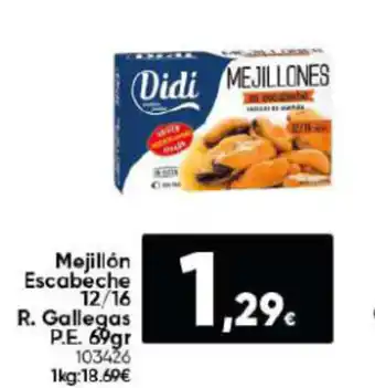 Family Cash Mojillón Escabeche 12/16 R. Gallegas P.E. 69gr oferta