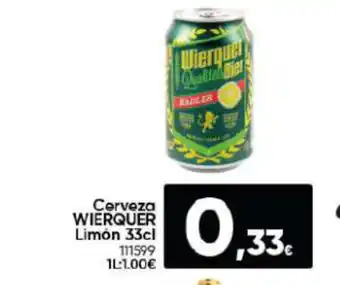 Family Cash Cerveza WIERQUER Limón 33cl oferta