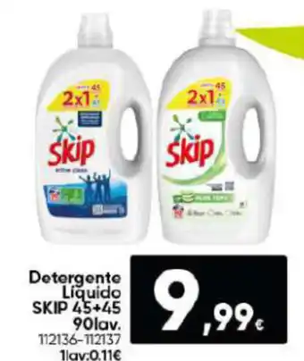 Family Cash Detergente Líquido SKIP 45+45 90lav oferta