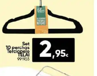 Family Cash Sot 10 perchas Terciopelo TELAI oferta