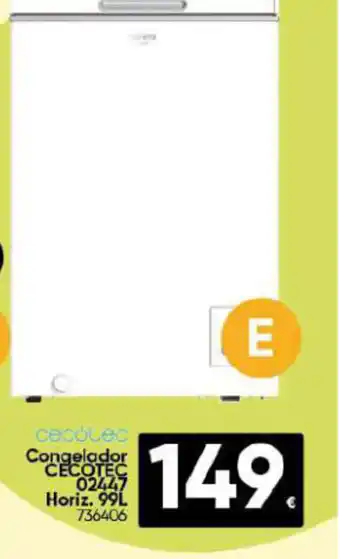 Family Cash Congelador CECOTEC 02447 Horiz. 99L oferta