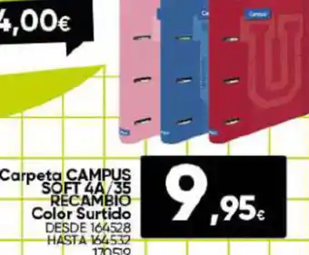 Family Cash Carpeta CAMPUS SOFT 4A/35 RECAMBIO Color Surtido oferta
