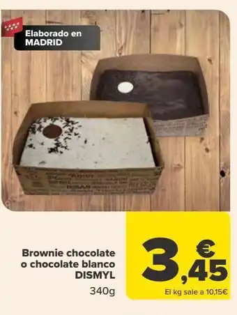 Carrefour Brownie chocolate o chocolate blanco dismyl oferta