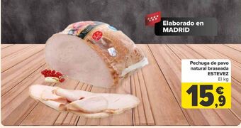 Carrefour Pechuga de pavo natural braseada estevez oferta