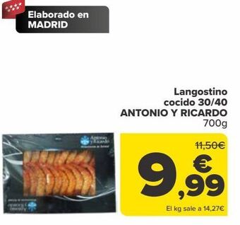 Carrefour Langostino cocido 30/40 antonio y ricardo oferta