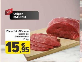 Carrefour Filete 1ªa igp carne sierra de guadarrama oferta