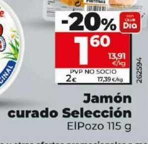 Dia Jamón curado elpozo oferta