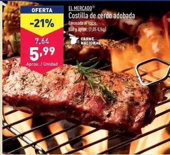 ALDI Costillas de cerdo adobadas el mercado oferta