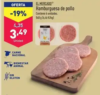 ALDI Hamburguesas de pollo el mercado oferta