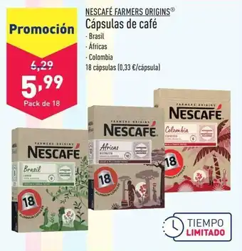 ALDI Cápsulas de café nescafé oferta