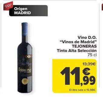 Carrefour Vino d.o. vinos de madrid tejoneras tinto alta selección oferta