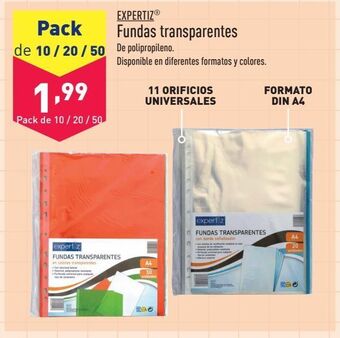 ALDI Fundas transparente expertiz oferta
