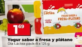 Dia Yogur sabor a fresa y platano oferta