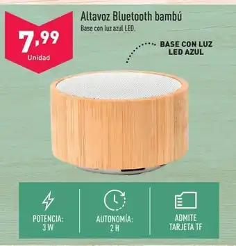 ALDI Altavoces blurtooth bambú oferta